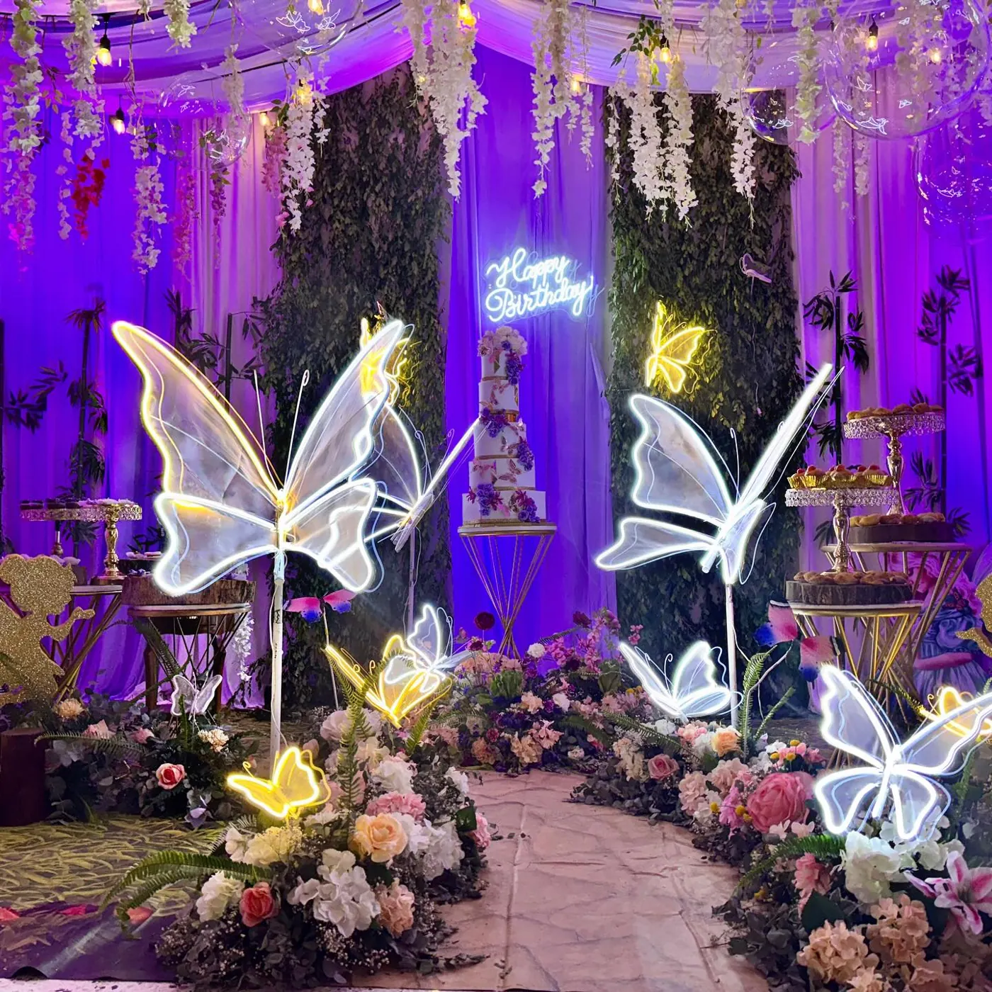 Montaje temática Jardín de mariposas